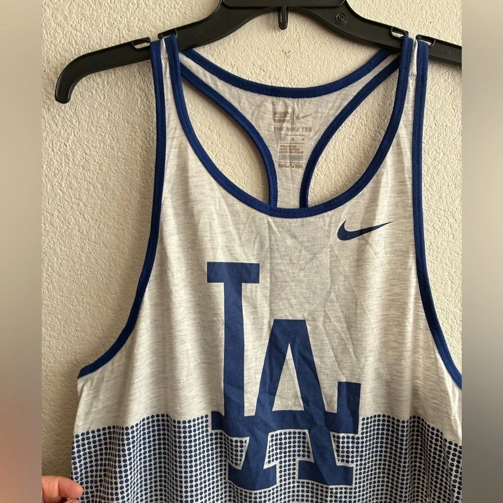 Nike LA Dodgers Tank Top In Gray and Blue M